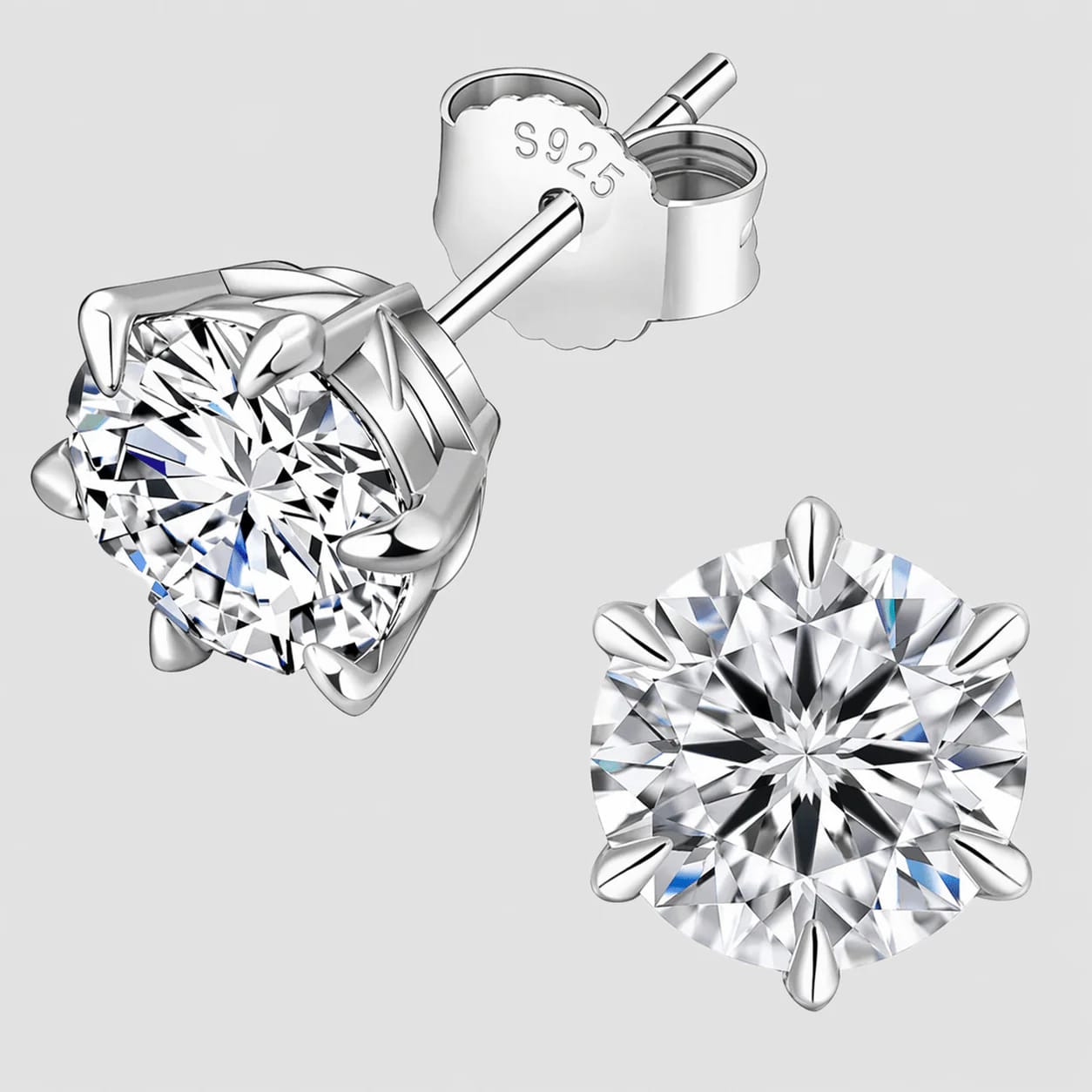 VVS Moissanite Stud Earrings